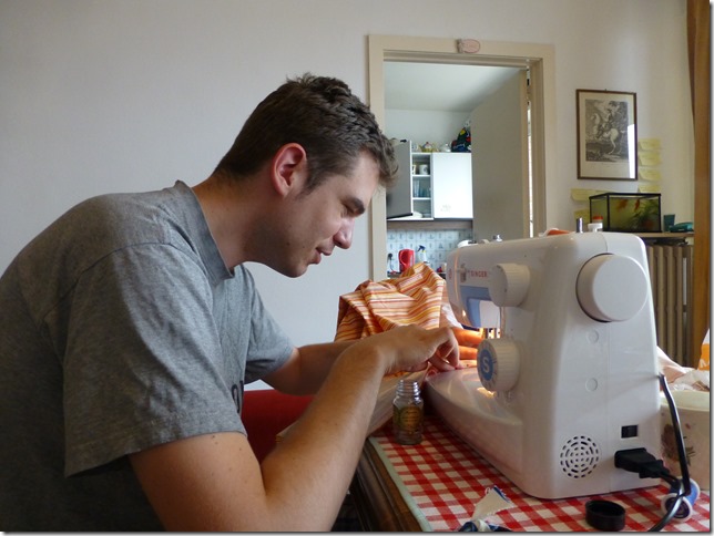 Proof Tom can sew
