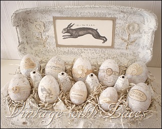 Shabby Chic Easter Eggs Easter Egg Carton with Shabby Chic Easter Eggs by Vintage with Laces