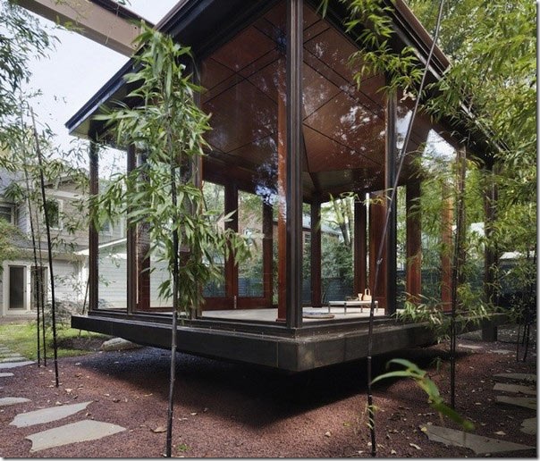 natural glass house interior