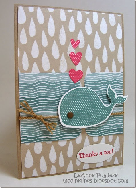 LeAnne Pugliese WeeInklings Oh Whale Thank You Stampin Up