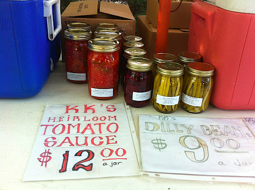 I got a jar of blackberry preserves, but the pickles were great too.