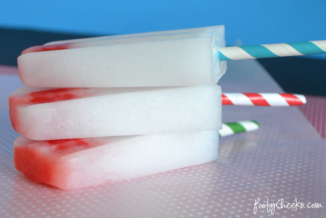 Piña Colada Ice Pop Recipe - The perfect summer treat on a paper straw stick!