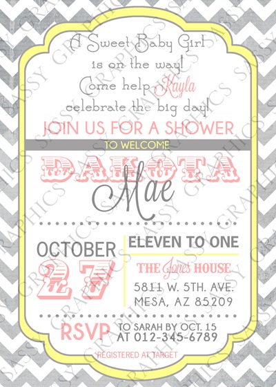 Baby Girl Baby Shower Invitation-5