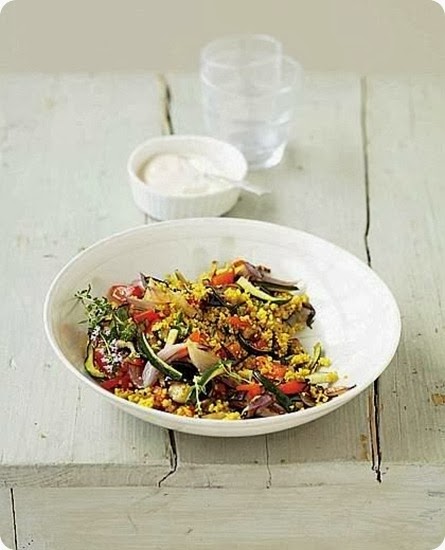 Cuscus vegetariano con salsa alla tahina Cuscus vegetariano con salsa alla tahina