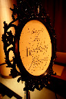 This elegant calligraphed sign was on display. 
Photo: Carlos A. Varela Photography, Elan Artists