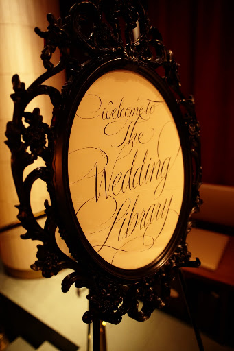 This elegant calligraphed sign was on display. 
Photo: Carlos A. Varela Photography, Elan Artists