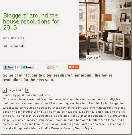 Style at Home  Blogger's 2013 Resolutions