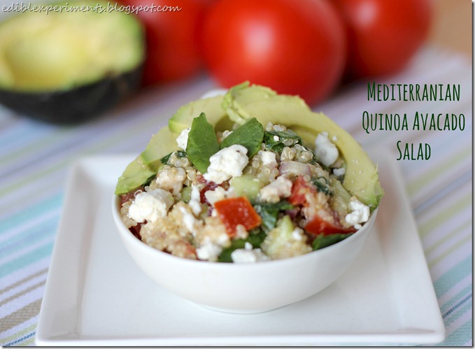 Mediterranian Quinoa Avacado Salad