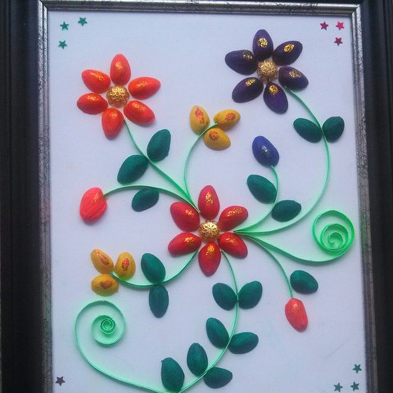 My Hobbies Colorful Pista Shell Flowers