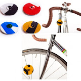 Cycle Signs By Trent Jansen - Spoke ($25) and Strap ($15) Reflectors made from recycled road signs.