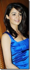 surveen chawla in blue dress