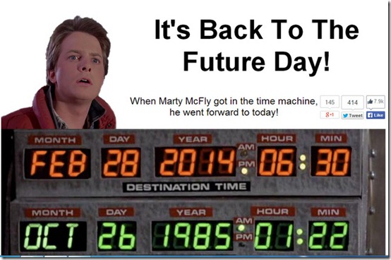 Hoy es el día de volver al futuro Hoy es el día de volver al futuro