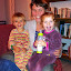 Titi et Violette sur les genoux de Justine
