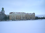 Apartment building in winter Apartment building in winter