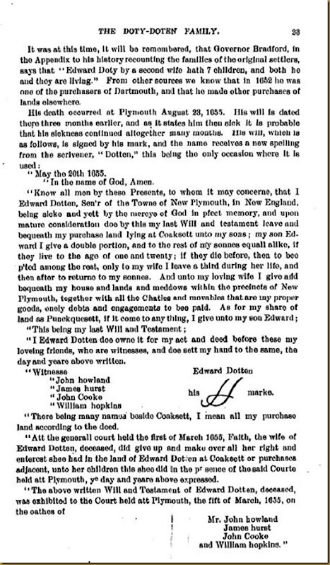 Doty-Doten Family In America - The Family of Edward Doty (18) Doty-Doten Family In America - The Family of Edward Doty (18)