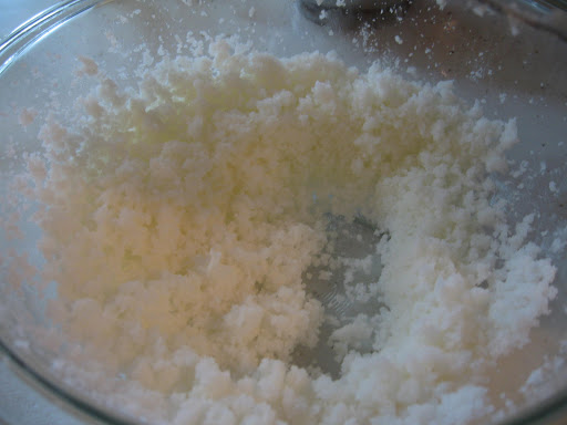 Sugar and shortening all blended.