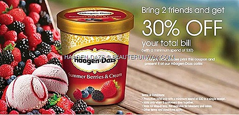Haagen-dazs cafe outlets Summer Ice cream berries and cream offer promotion Clarke Quay, Wisma Atria,Centrepoint, siglap,