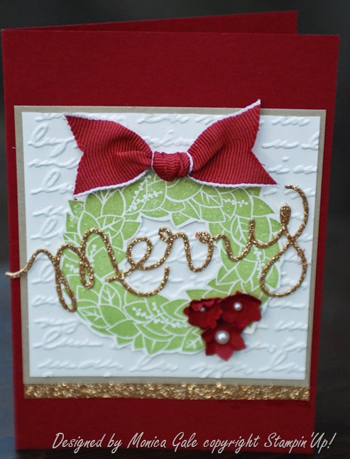 Stampin'Up! Wonderful Wreath and Expression Thinlits_