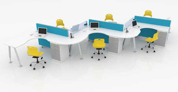 ESTACION DE TRABAJO ONDULADA 6 USUARIOS