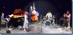 Five of the six artists making up The Ben Fernandez Band for the Concert. Left to right: Ben Fernandez; Maria O'Flaherty; David; Jason Orme; and Jim Langabeer.