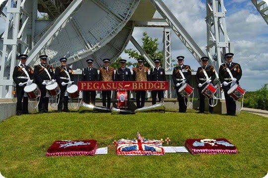 The Corps of Drums at Pegasus Bridge
