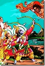 [Rama and Lakshmana slaying Tataka]