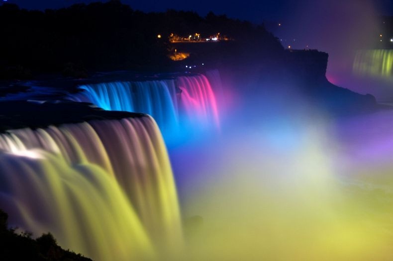 niagara falls light show amusing planet niagara falls lights usa