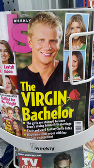 c0 "The Virgin Bachelor,"a headline on Us Weekly February 25, 2013.