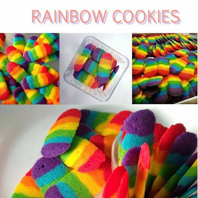 rainbow cookies murah rainbow,cookes,murah,resepi,lidah,kucing,