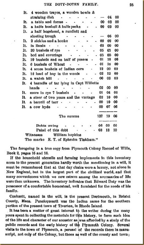 Doty-Doten Family In America - The Family of Edward Doty (20) Doty-Doten Family In America - The Family of Edward Doty (20)