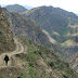 Jasper on the road above Miao'er Gou, Xinjiang