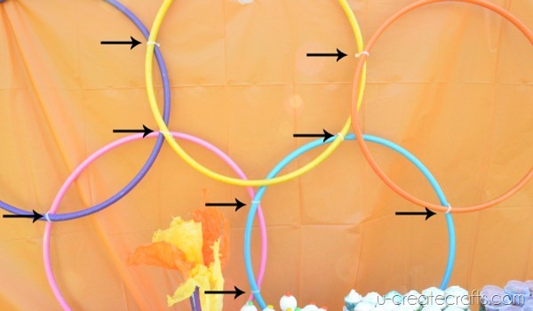 DIY Giant Olympic Rings Zip Tie