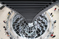 Looking down into the Reichstag