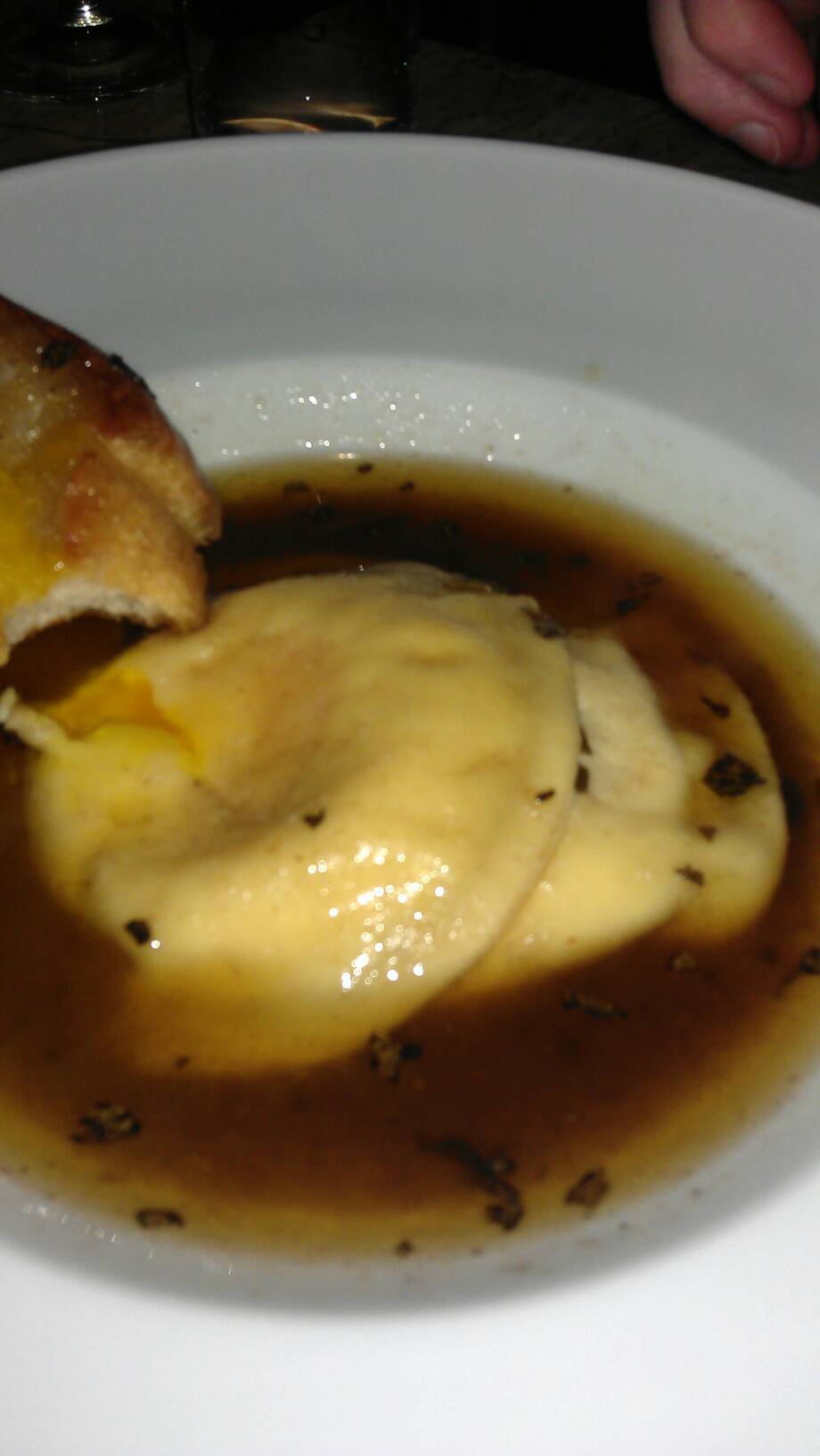 Egg yolk ravioli a la Anne Burrell