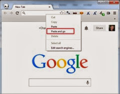 c0 Google Chrome 'paste and go' right-click context menu