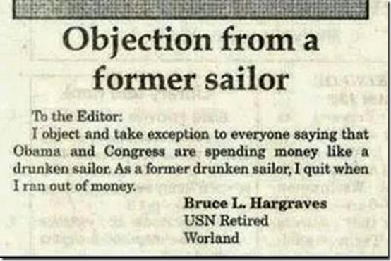 Spend like a drunken sailor