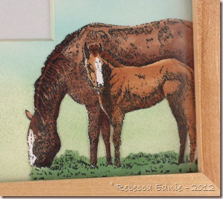 horse frame gift closeup
