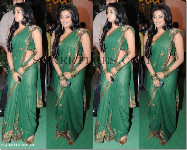 Priyamani_Green_Saree