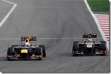 Raikkonen attacca Vettel nel gran premio del Bahrain 2012