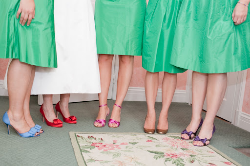we decided to all wear different colored kate spade heels - here we are showing them off.