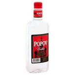 c0 1/2 pint bottle of Popov's vodka