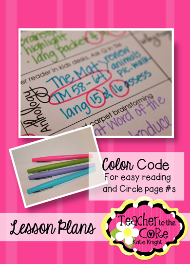 Color Code your lesson plans and other lesson planning tips! Color Code your lesson plans and other lesson planning tips!