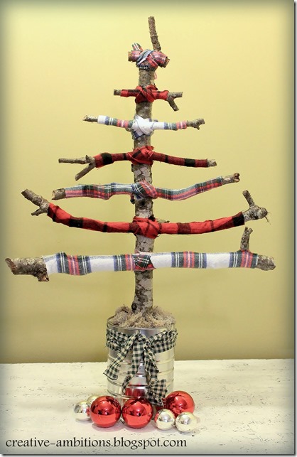 creative ambitions a flannel twig branch christmas tree creative ambitions a flannel twig branch christmas tree