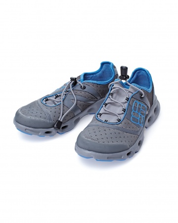 Columbia's grippy, fast-drying Powerdrain water shoes reduce manufacturing waste by up to 30 percent.