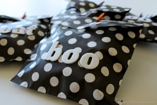 Black, White & Glitter Halloween Treat Bags via homework - carolynshomework (8)