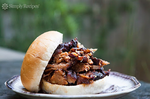 Barbecued Pork Shoulder on a Grill