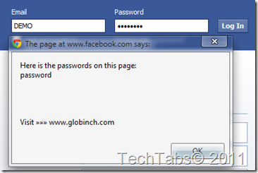 Password reveal pop-up