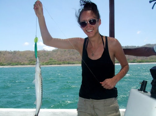 Step 2: Catch a fish! (I caught a small barracuda.)