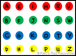 twister board letters