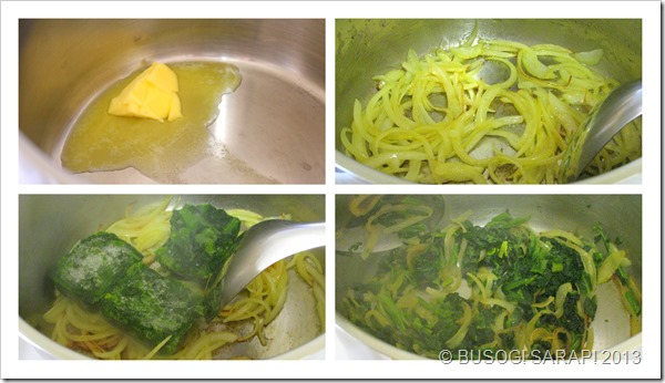 TOASTED TURKISH BREAD WITH SPINACH, FETA & MELTED CHEESE STEP1-4&copy; BUSOG! SARAP! 2013